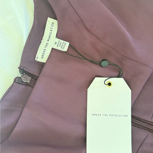 Dress the Population Satin Purple Midi Dress 
Size M - Picture 9 of 10